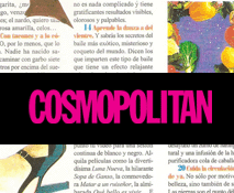 Reportaje en la revista de tendencias y moda cOSMOPOLITAN, donde explica en loS beneficios de la danza oriental, teniendo a El Karnak como centro de referencia