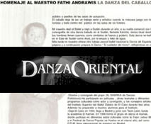 Reportaje, donde se rememora la figura del Gran maestro Egipcio Fathy Andrawis en la revista especializada Danza Oriental